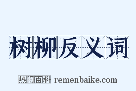 树柳反义词是什么意思的图片